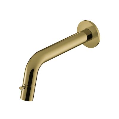 Fonteinkraan Inbouw Hotbath Dude 1-knop gebogen 18.6 cm Inkortbaar Gepolijst Messing Living Colours