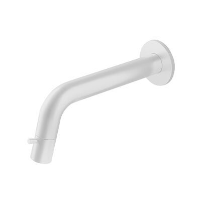 Fonteinkraan Inbouw Hotbath Dude 1-knop gebogen 18.6 cm Inkortbaar Mat Wit