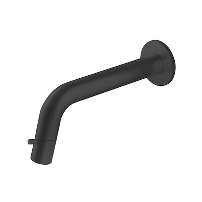 Fonteinkraan Inbouw Hotbath Dude 1-knop gebogen 18.6 cm Inkortbaar Mat Zwart