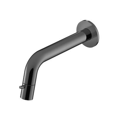 Fonteinkraan Inbouw Hotbath Dude 1-knop gebogen 18.6 cm Inkortbaar Zwart Chroom