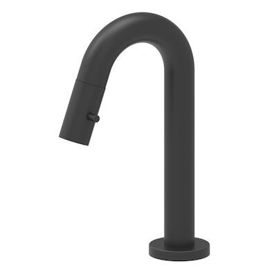 Fonteinkraan Opbouw Salenzi Giro Gebogen Gepoedercoat Messing Mat Zwart OUTLET