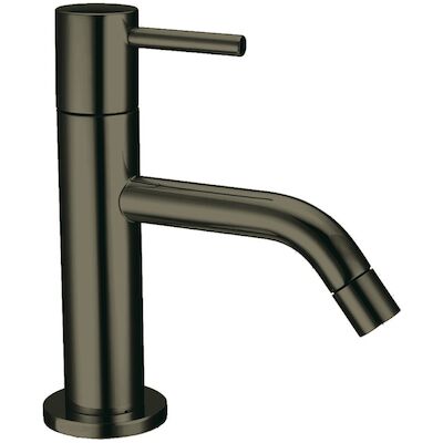 Fonteinkraan Opbouw Salenzi Giro Recht Gegalvaniseerd Messing Zwart Chroom OUTLET