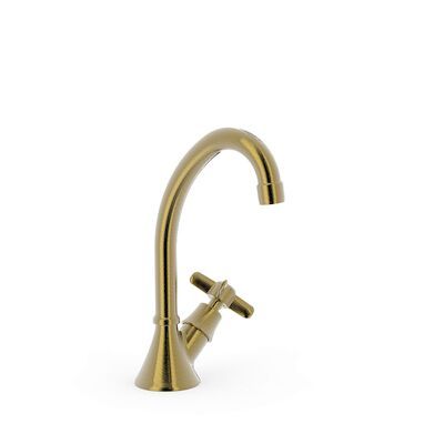 Fonteinkraan Tres Clasic Gebogen Verouderd Messing
