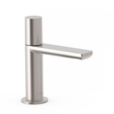 Fonteinkraan Tres Project 1-Knop Uitloop Recht 10 cm Rond RVS