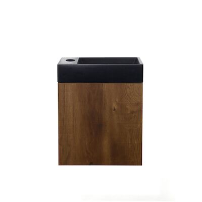 Fonteinmeubel Allibert Java Pack 1 Deur Omkeerbaar Polybeton Eiken Bruin 40×48,6×25 cm