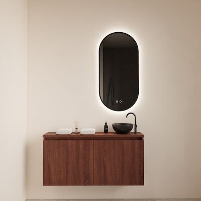 Fonteinmeubel BWS Meadow 100×50 cm Choco Eiken Incl. Topplaat