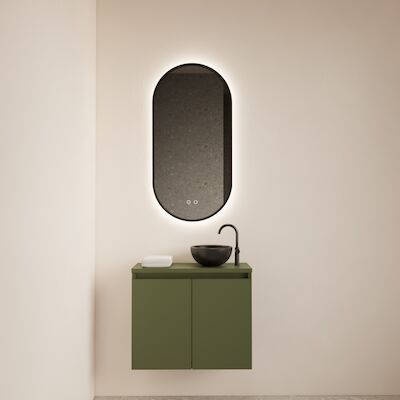 Fonteinmeubel BWS Meadow 60×50 cm Olijf Groen Incl. Topplaat