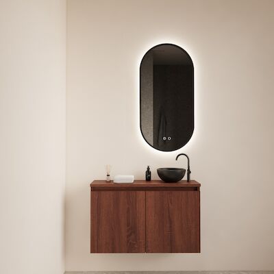 Fonteinmeubel BWS Meadow 80×50 cm Choco Eiken Incl. Topplaat