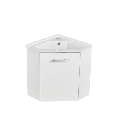Fonteinmeubel Hangend Allibert Corner Softclose 41 cm Glanzend Wit