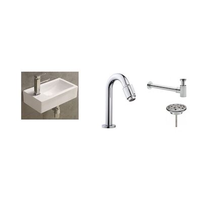 FonteinPack FONTEIN Corsa 450 x 250 x 120 mm Links (Keuze uit 18 kranen)