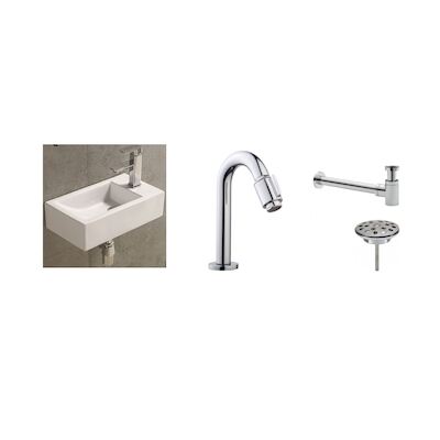 FonteinPack FONTEIN Corsa 450 x 250 x 120 mm Rechts (Keuze uit 18 kranen)