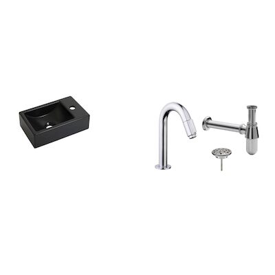 Fonteinpack Houston Mat Zwart Keramiek Rechts 37×23 cm