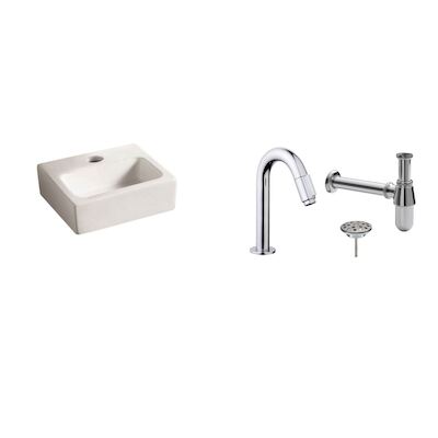 FonteinPack Mini-Leto 28×24.5×9 cm Chroom (Keuze uit 20 kranen)
