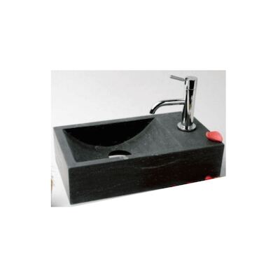 FonteinPack Recto hardsteen rechts 40x22x10cm (Keuze uit 18 kranen)