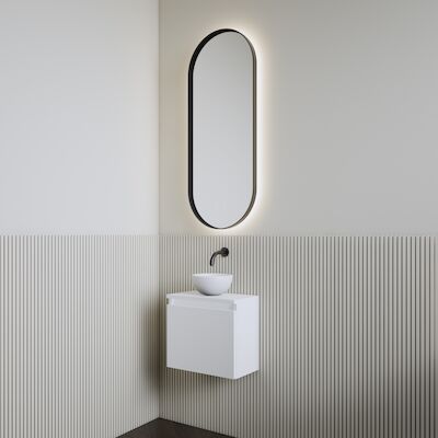 Fonteinset | BWS Leto | Glans Wit | Waskom Mat Wit