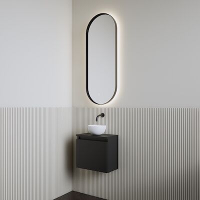 Fonteinset | BWS Leto | Mat Zwart | Waskom Mat Wit