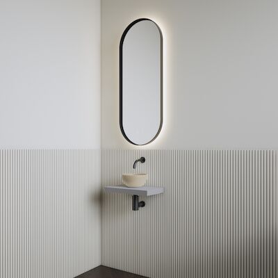 Fonteinset | BWS Leto | Planchet Agaat Grijs | Waskom Cappuccino