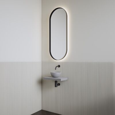 Fonteinset | BWS Leto | Planchet Agaat Grijs | Waskom Mat Grijs