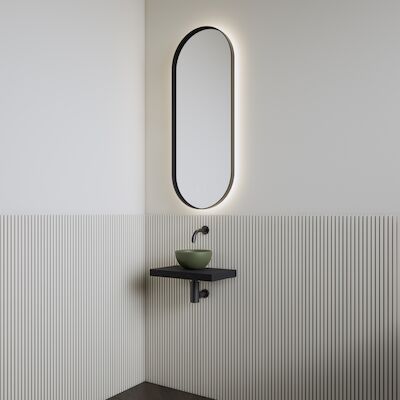 Fonteinset | BWS Leto | Planchet Black Veneer | Waskom Mat Olijf Groen