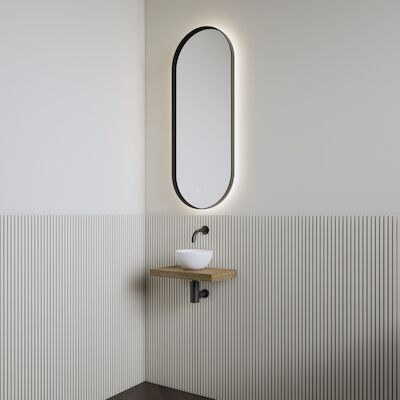 Fonteinset | BWS Leto | Planchet Castle Brown | Waskom Mat Wit