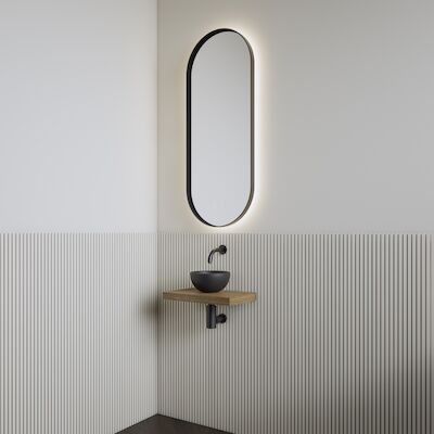 Fonteinset | BWS Leto | Planchet Castle Brown | Waskom Mat Zwart