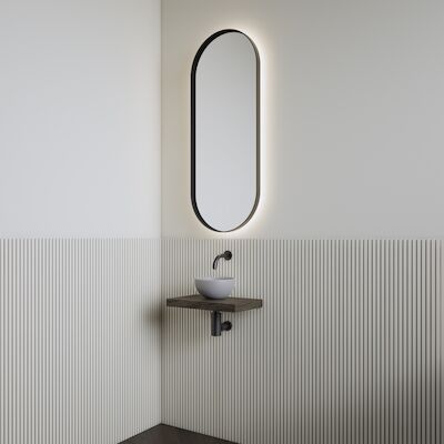 Fonteinset | BWS Leto | Planchet Charcoal | Waskom Mat Grijs