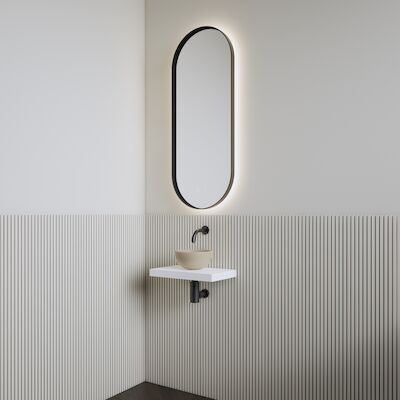 Fonteinset | BWS Leto | Planchet Kristal Wit | Waskom Cappuccino