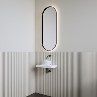 Fonteinset | BWS Leto | Planchet Kristal Wit | Waskom Mat Wit