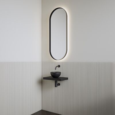 Fonteinset | BWS Leto | Planchet Mat Zwart | Waskom Mat Zwart