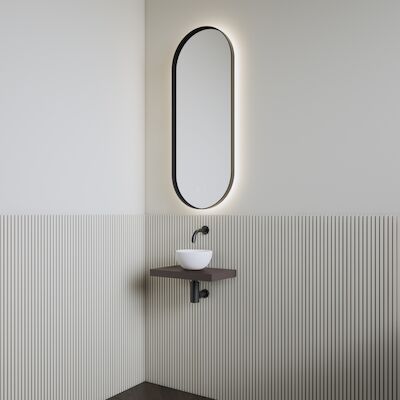 Fonteinset | BWS Leto | Planchet Mokka Bruin | Waskom Glans Wit