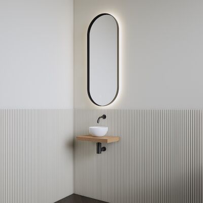 Fonteinset | BWS Leto | Planchet Pure | Waskom Glans Wit