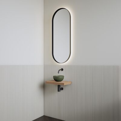 Fonteinset | BWS Leto | Planchet Pure | Waskom Mat Olijf Groen