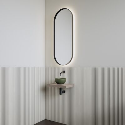 Fonteinset | BWS Leto | Planchet Taupe | Waskom Mat Olijf Groen