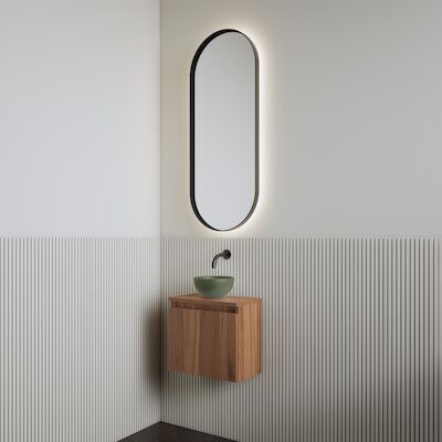 Fonteinset | BWS Leto | Walnut | Waskom Mat Olijf Groen