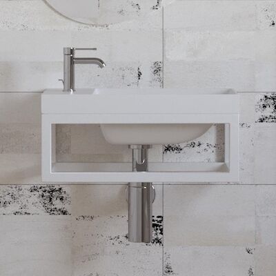 Fonteinset BWS Paris 40×22 cm met Mat Wit Fontein Mat Wit