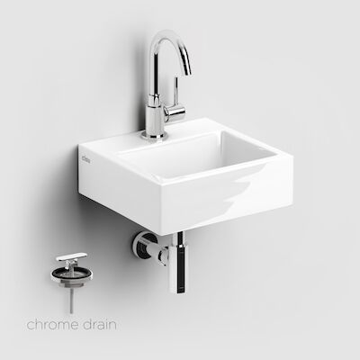 Fonteinset Clou Flush 1 Incl. Toebehoren 9×28 Cm Glanzend Wit