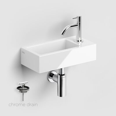 Fonteinset Clou Flush 3 Incl. Toebehoren 9×36 Cm Glanzend Wit
