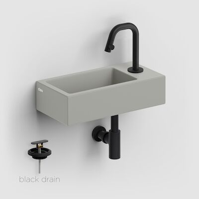 Fonteinset Clou Flush 3 Incl. Toebehoren 9×36 Cm Mat Grijs