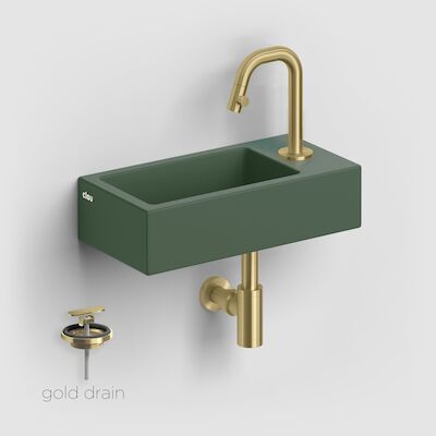 Fonteinset Clou Flush 3 Incl. Toebehoren 9×36 Cm Mat Pijnboom Groen