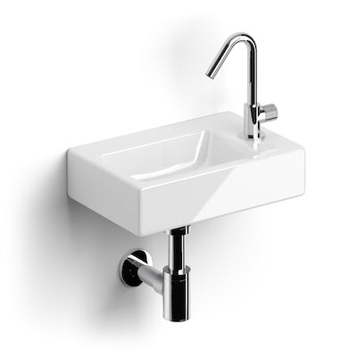 Fonteinset Clou InBe 36×24.5×9 Keramiek Wit (incl. Kraan Afvoerplug en Sifon)