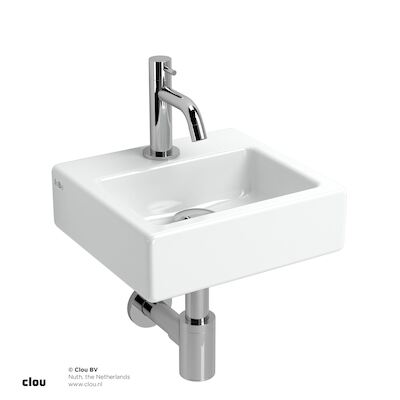 Fonteinset Clou InBe Rechthoek Wit Keramiek en Chroom
