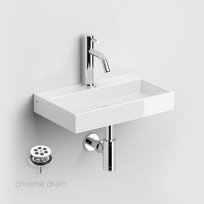 Fonteinset Clou Mini Wash Me Incl. Toebehoren 7×38 Cm Glanzend Wit