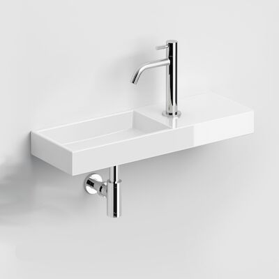 Fonteinset Clou Mini Wash Me Incl. Toebehoren 7×56 Cm Glanzend Wit