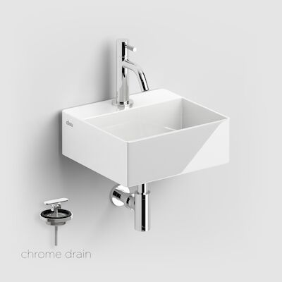 Fonteinset Clou New Flush 1 Incl. Toebehoren 9×28 Cm Glanzend Wit
