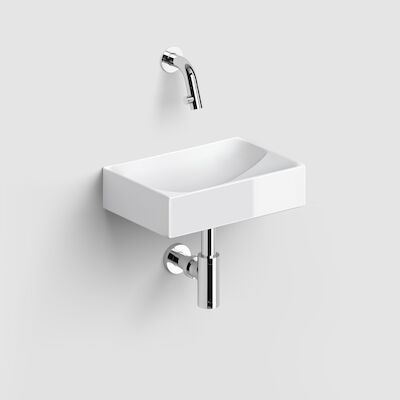 Fonteinset Clou Vale Incl. Toebehoren 7×28 Cm Glanzend Wit