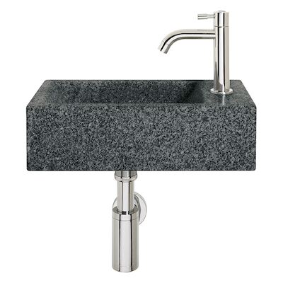 Fonteinset Differnz Cheops 40x23x11 cm Natuursteen Grijs