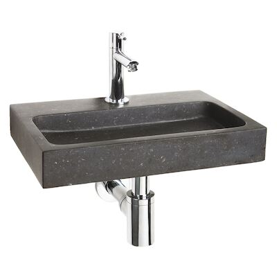 Fonteinset Differnz Flat Small 38x24x7 cm Bluestone Zwart