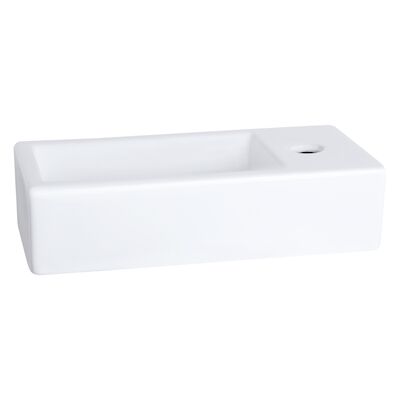 Fonteinset Differnz Mix En Match Ravo 39x19x9 cm Keramiek Wit (Keuze Uit 5 Kleuren Kranen)