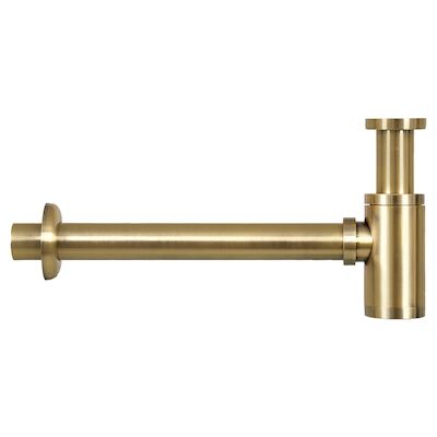 Fonteinset Differnz Ravo Beton en Handoekrek 38.5×18.5×9 cm Donker Grijs Met Rechte Kraan Mat Goud