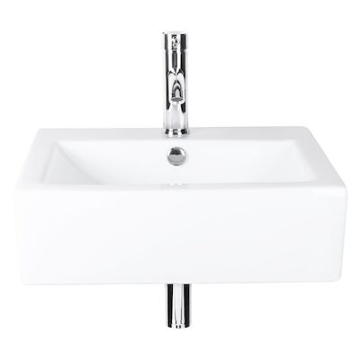 Fonteinset Differnz Rhea 52×40.5×15.5cm Keramiek Met Kraan en Sifon Chroom